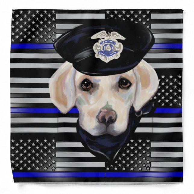 WHITE LABRADOR RETRIEVER BANDANA (Front)