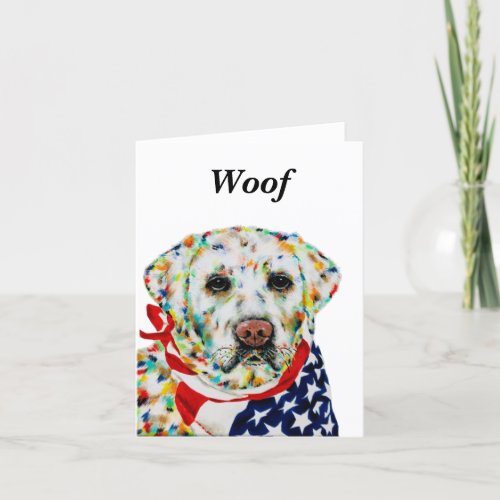 White Labrador Retriever Dog Blank Note Card