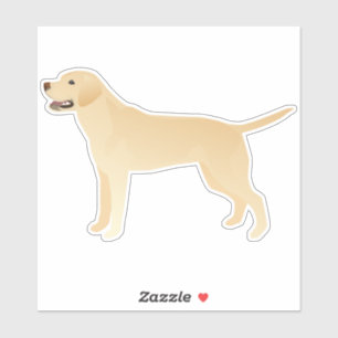 White Labrador Retriever Dog Breed Silhouette Sticker