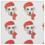 WHITE LABRADOR RETRIEVER FABRIC