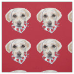 WHITE LABRADOR RETRIEVER FABRIC