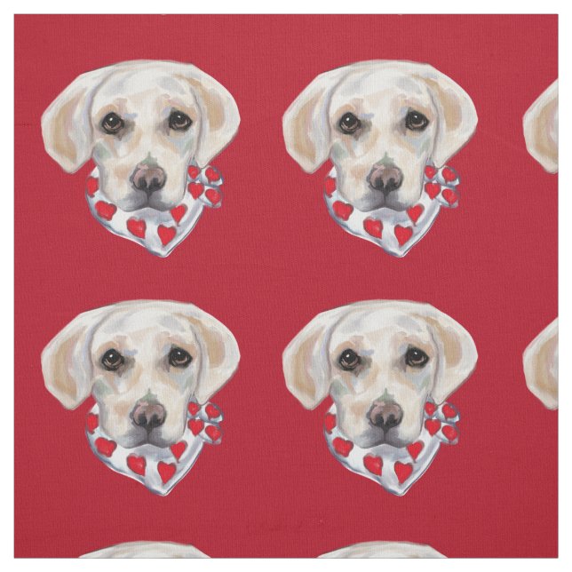 WHITE LABRADOR RETRIEVER FABRIC (Swatch)