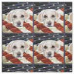 WHITE LABRADOR RETRIEVER FABRIC