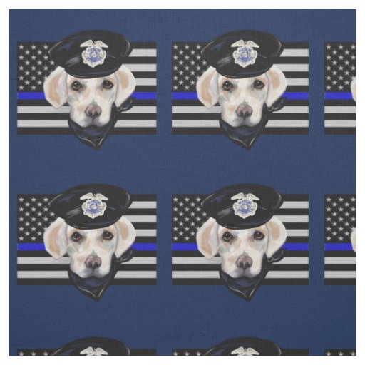 WHITE LABRADOR RETRIEVER FABRIC