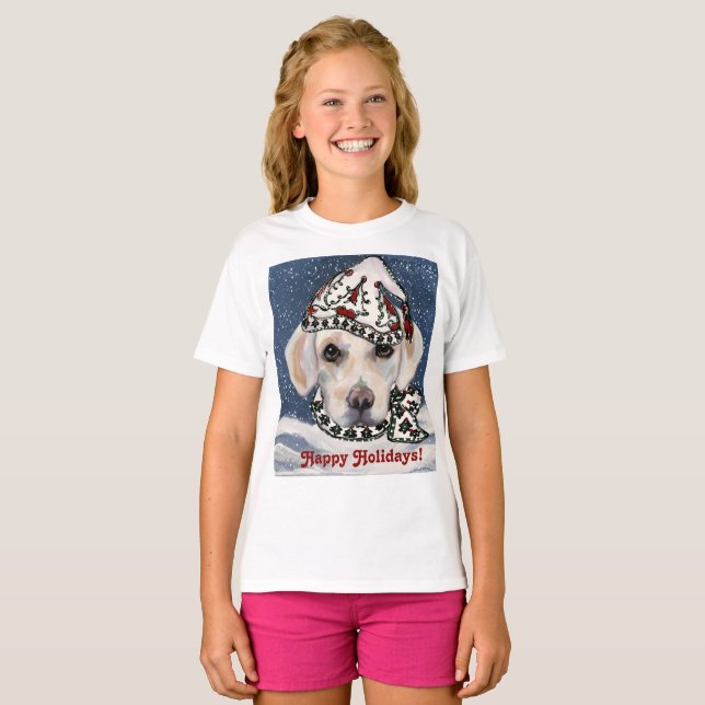 WHITE LABRADOR RETRIEVER  T-Shirt (Front Full)