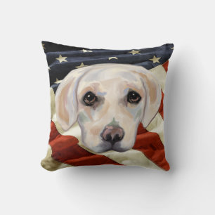 WHITE LABRADOR RETRIEVER THROW PILLOW