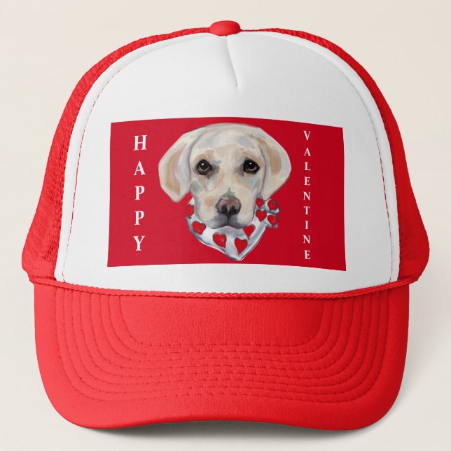 White Labrador Retriever Trucker Hat (Front)