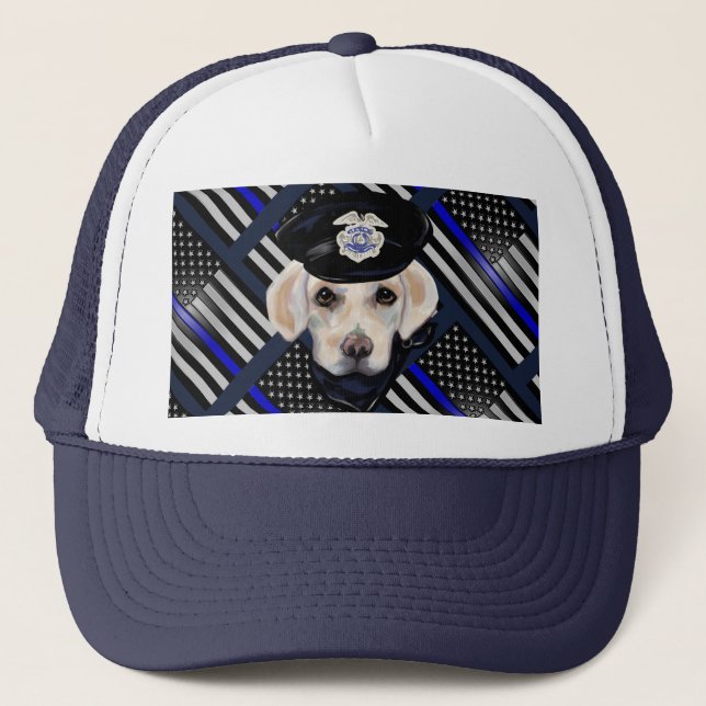 White Labrador Retriever Trucker Hat (Front)