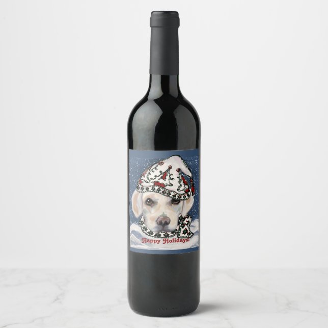 WHITE LABRADOR RETRIEVER     WINE LABEL (Front)
