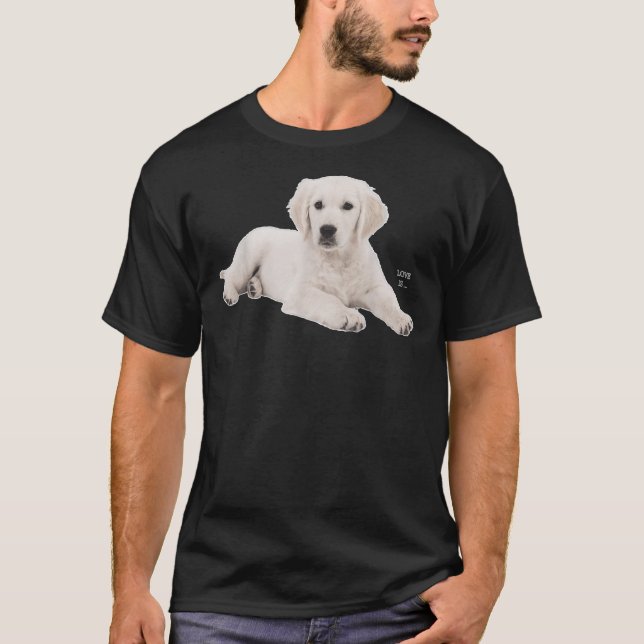 White Labrador Retriever Yellow Love Lab Mom T-Shirt (Front)