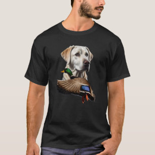 White Labrador Shirt for Men, Flying Duck Shirt