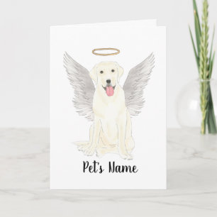 White Labrador Sympathy Memorial Card