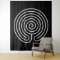 White Labyrinth on Black