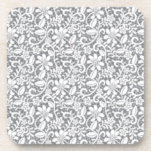White Lace 1 Coaster