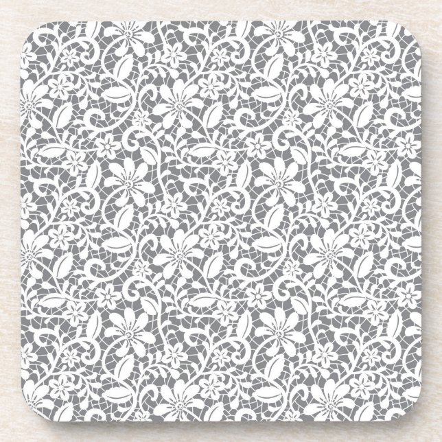 White Lace 1 Coaster (Front)