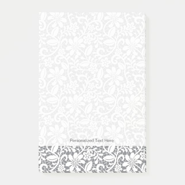 White Lace 1 Post-it Notes (Front)