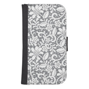 White Lace 1 Phone Wallet