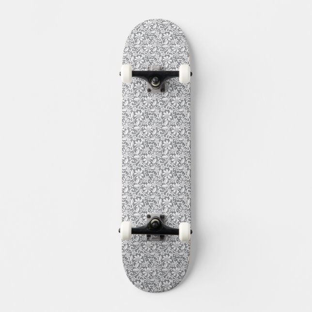 White Lace 1 Skateboard Deck (Front)