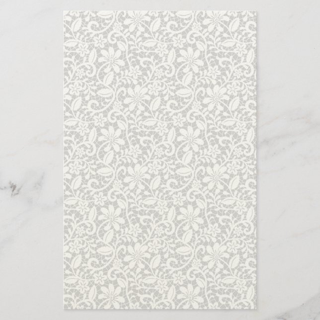 White Lace 1 Stationery (Front)