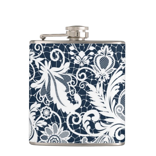 White lace 2 flask (Front)