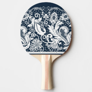 White lace 2 Ping-Pong paddle