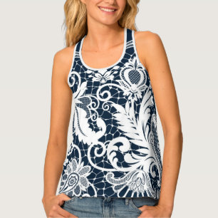 White lace 2 tank top