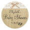 White Lace and Burlap Baby Shower Favor