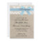 White Lace and Burlap Wedding Invitation- Capri