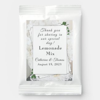 White Lace and Rose Leaves Wedding/Shower Favors