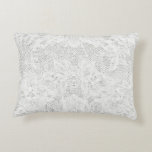 White Lace Background Decorative Pillow at Zazzle