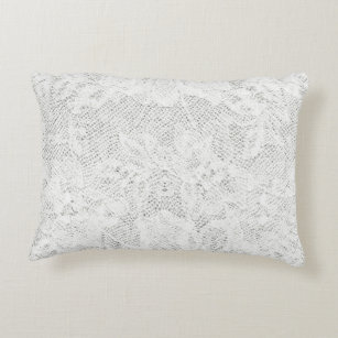 white lace throw pillows
