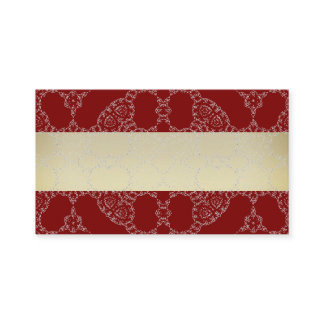 White Lace, Black and Gold Business Cards