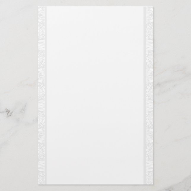 White lace Border Stationery (Front)