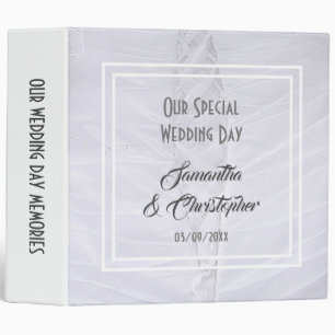 White lace bridal wedding 3 ring binder