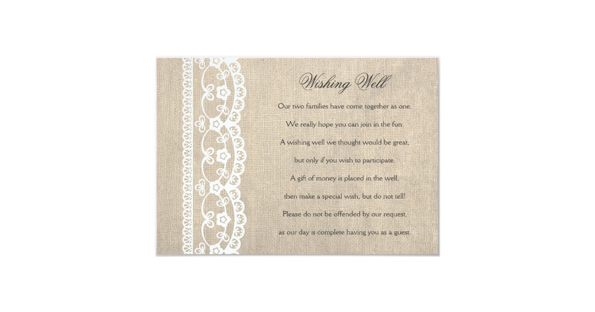 Wallpaper White Lace Burlap Wishing Well Wedding Card For iPhone