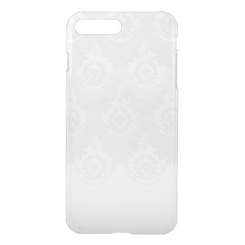 White Lace Clear Iphone 7 Plus Case by maison13 at Zazzle