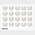 White Lace & Cross Baptism Sticker