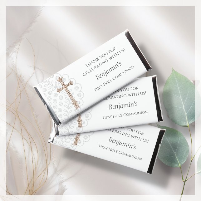 White Lace | First Holy Communion  Hershey Bar Favors (Creator Uploaded)