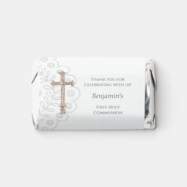 White Lace | First Holy Communion Hershey's Miniatures (Front)