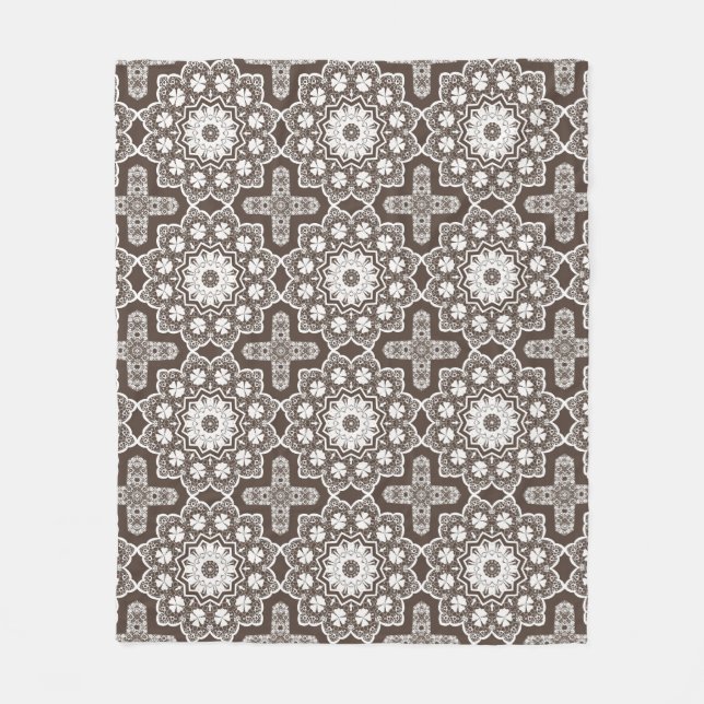 White lace fleece blanket (Front)