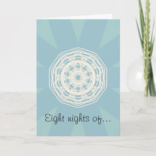 White Lace Hanukkah Card (Front)