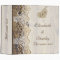 White lace & heart on wood wedding planner