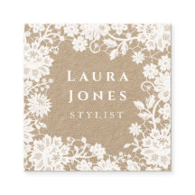 White Lace Kraft Square Stylist Appointment