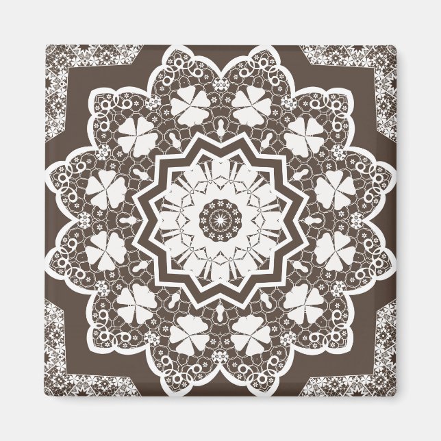 White lace magnet (Front)
