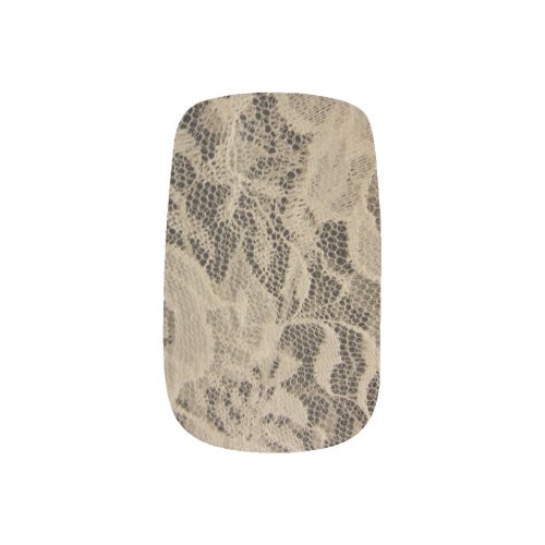 White Lace Minx Nail Wraps