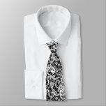 White Lace On Black  Neck Tie at Zazzle