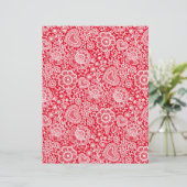 White Lace on Red Arts & Craft Scrapbook Paper | Zazzle