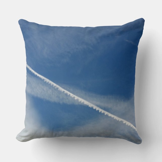 white lace on the sky throw pillow (Front)