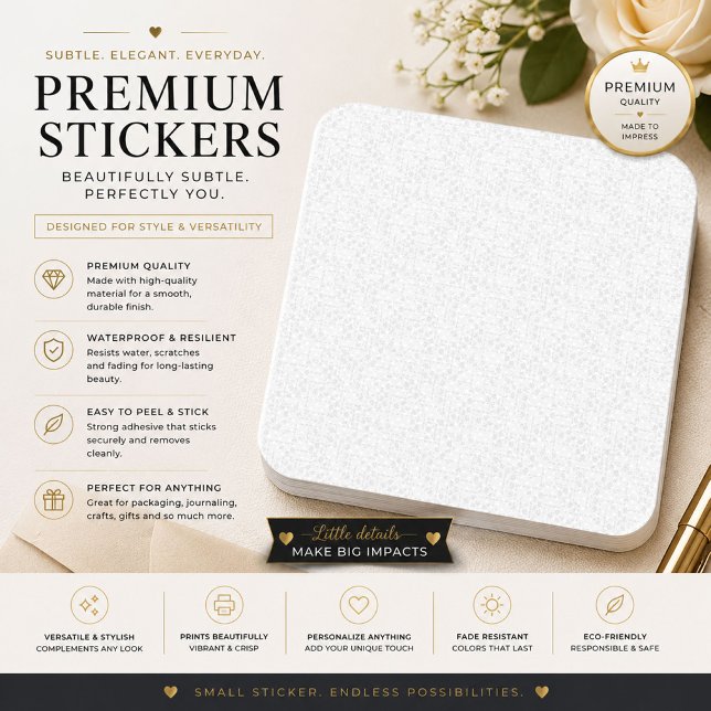 White Lace Pattern Square Sticker (Creator Uploaded)