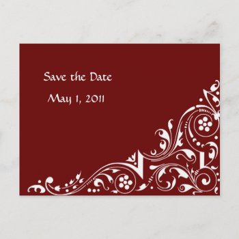 White Lace Save The Date Announcement Postcard by RiverJude at Zazzle